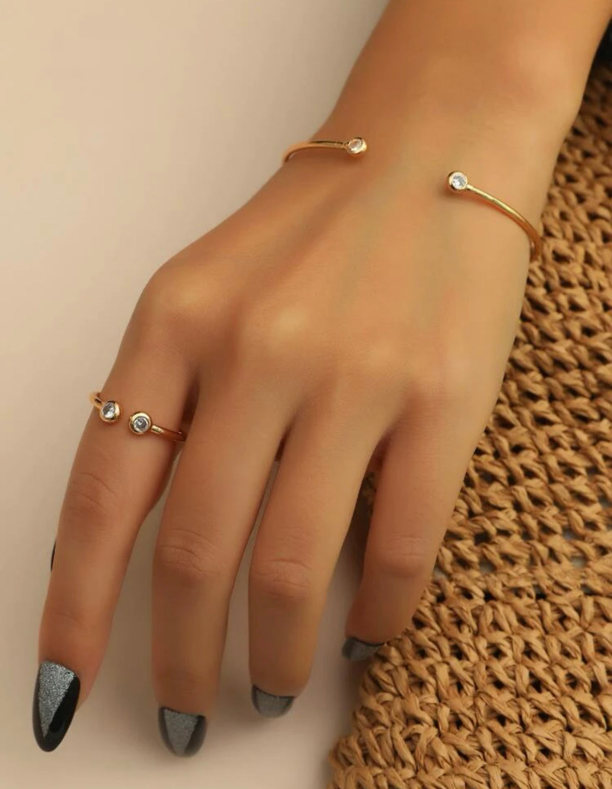 Conjunto pulsera y anillo Golden